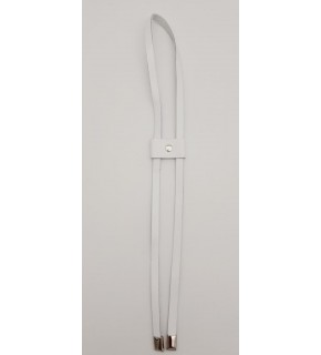 Çanta Aksesuar Beyaz Gerçek Deri Büzgü Gümüş Metalli