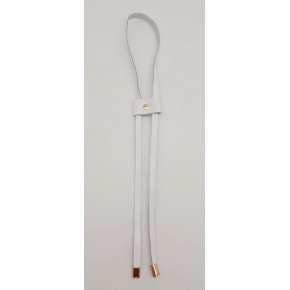 Çanta Aksesuar Beyaz Gerçek Deri Büzgü Light Gold Metalli