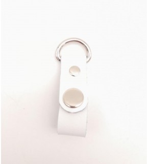 Çanta Aksesuar Beyaz Gerçek Deri Çıtçıtlı Sapucu Böce Gümüş Metalli 1 Adet