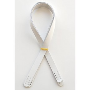 Çanta Aksesuar Beyaz Renk Gerçek Deri 70X2 Cm Çift Sap