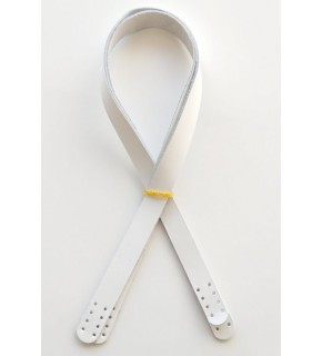 Çanta Aksesuar Beyaz Renk Gerçek Deri 70X2 Cm Çift Sap