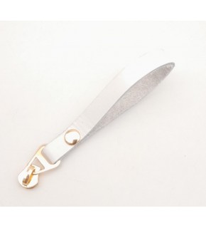 Çanta Aksesuar Beyaz Renk Gerçek Derili Light Gold Döngülü Fermuar Başı