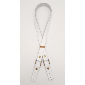 Çanta Aksesuar Beyaz Renk Kare İki Model Gerçek Deri Çanta Sapı Antik Metalli