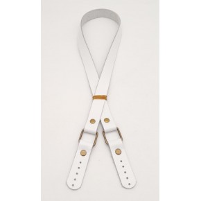 Çanta Aksesuar Beyaz Renk Kare İki Model Gerçek Deri Çanta Sapı Antik Metalli