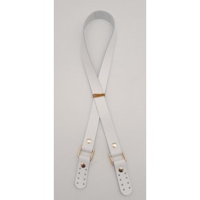 Çanta Aksesuar Beyaz Renk Kare İki Model Gerçek Deri Çanta Sapı Light Gold Metalli