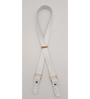 Çanta Aksesuar Beyaz Renk Kare İki Model Gerçek Deri Çanta Sapı Light Gold Metalli