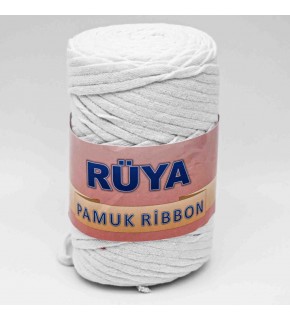 Çanta Aksesuar Beyaz Renk Pamuk Ribbon No:6