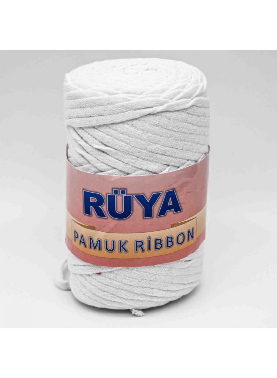 Çanta Aksesuar Beyaz Renk Pamuk Ribbon No:6 Çanta Aksesuar Beyaz Renk Pamuk Ribbon No:6