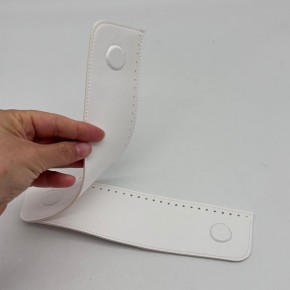 Çanta Aksesuar Beyaz Suni Derili Çift Gizli  Mıknatıs