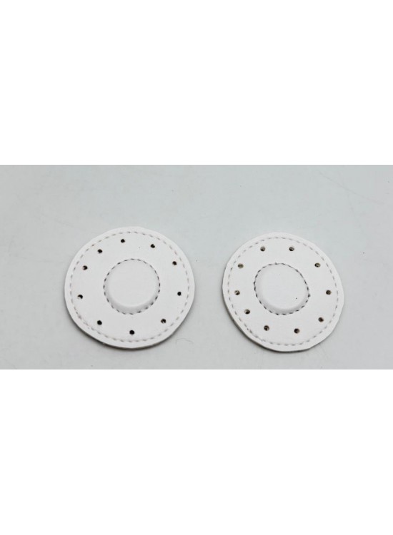 Çanta Aksesuar Beyaz Suni Derili Yuvarlak Gizli Mıknatıs Çanta Aksesuar Beyaz Suni Derili Yuvarlak Gizli Mıknatıs