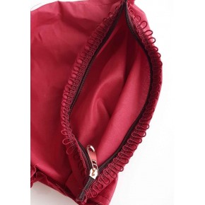 Çanta Aksesuar Bordo 38X38Cm Dikilmiş Halde Fermuarlı Astar