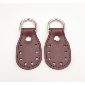 Çanta Aksesuar Bordo Çift Kat Dikişli Suni Deri Sapucu Böce Gümüş Metalli