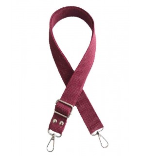 Çanta Aksesuar Bordo Pamuklu Kolon Ayarlamalı Çanta Sapı