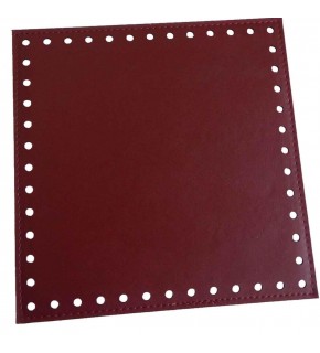 Çanta Aksesuar Bordo Renk 20X20 Cm Suni Deri Plaka