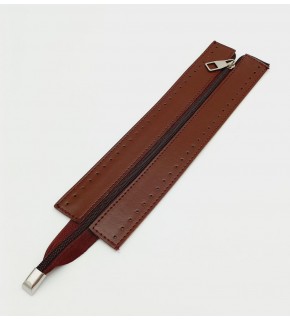 Çanta Aksesuar Bordo Renk 28 Cm Derili Fermuar Gümüş Metalli