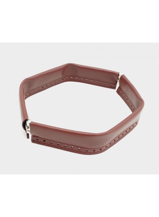 Çanta Aksesuar Bordo Renk Derili Metal Çanta Ağzı 25 Cm Çanta Aksesuar Bordo Renk Derili Metal Çanta Ağzı 25 Cm