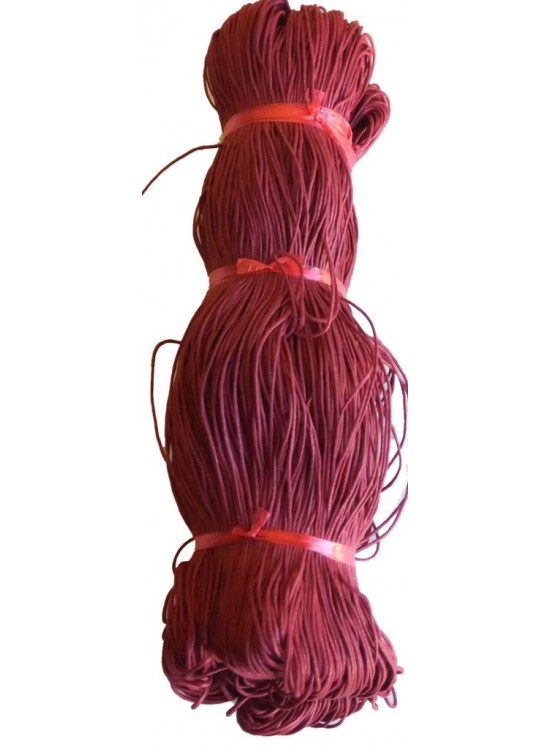 Çanta Aksesuar Bordo Renk Mumlu Koton İp