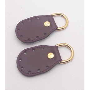 Çanta Aksesuar Bordo Renk, Sapların Uç Kısmına Dikmek İçin Deri Aparat.