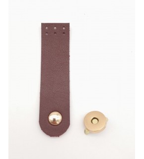 Çanta Aksesuar Bordo Renk Tek Kat Suni Deri Kapak 10.5x2.5 cm Light Gold Metal