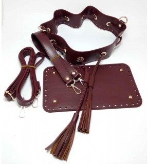 Çanta Aksesuar Bordo Renk Torba Çanta Seti