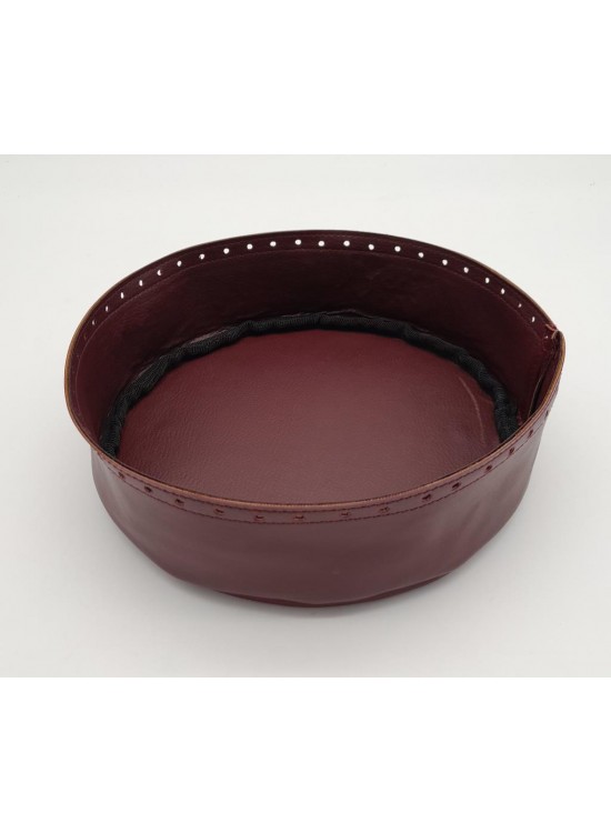 Çanta Aksesuar Bordo Suni Deri 22 cm Yuvarlak Yüksek Çanta Tabanı Light Gold Metalli Çanta Aksesuar Bordo Suni Deri 22 cm Yuvarlak Yüksek Çanta Tabanı Light Gold Metalli