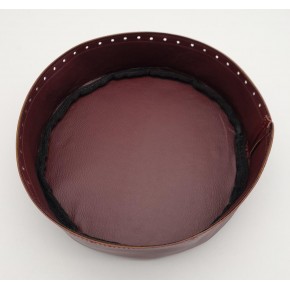 Çanta Aksesuar Bordo Suni Deri 22 cm Yuvarlak Yüksek Çanta Tabanı Light Gold Metalli