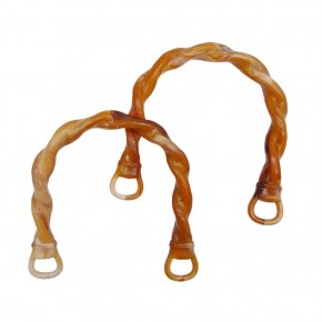 Çanta Aksesuar Burgu Model Akrilik Görünümlü Plastik Çanta Sapı Taba Renk