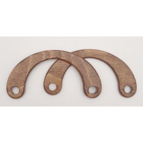 Çanta Aksesuar C Model 9x18 cm Koyu Ahşap Renk Ahşap Çanta Sapı