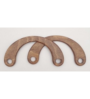 Çanta Aksesuar C Model 9x18 cm Koyu Ahşap Renk Ahşap Çanta Sapı