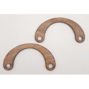 Çanta Aksesuar C Model 9x18 cm Koyu Ahşap Renk Ahşap Çanta Sapı