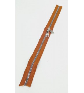 Çanta Aksesuar Çift Başlı Taba Fermuar Gümüş Metal 40 Cm