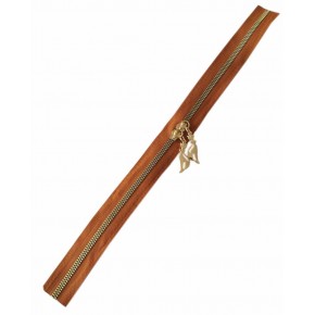 Çanta Aksesuar Çift Başlı Taba Fermuar Light Gold Metal 40 Cm