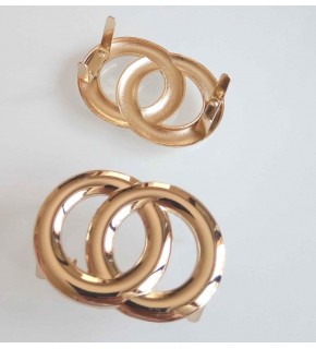 Çanta Aksesuar Çift Daire Plaka Süs