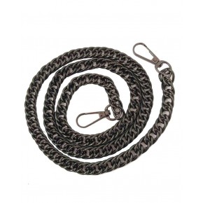 Çanta Aksesuar Çift Halkalı Füme Renk Çanta Zinciri Kancalı (100 Cm)