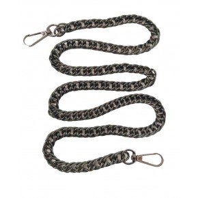 Çanta Aksesuar Çift Halkalı Füme Renk Çanta Zinciri Kancalı (120 Cm)