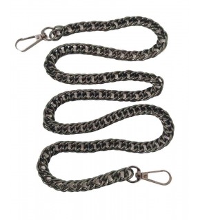 Çanta Aksesuar Çift Halkalı Füme Renk Çanta Zinciri Kancalı (120 Cm)