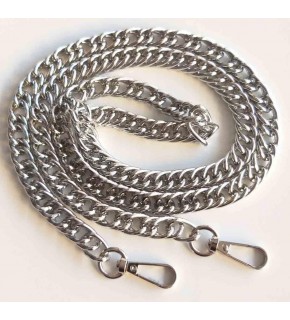 Çanta Aksesuar Çift Halkalı Gümüş Zincir Kancalı 120 Cm