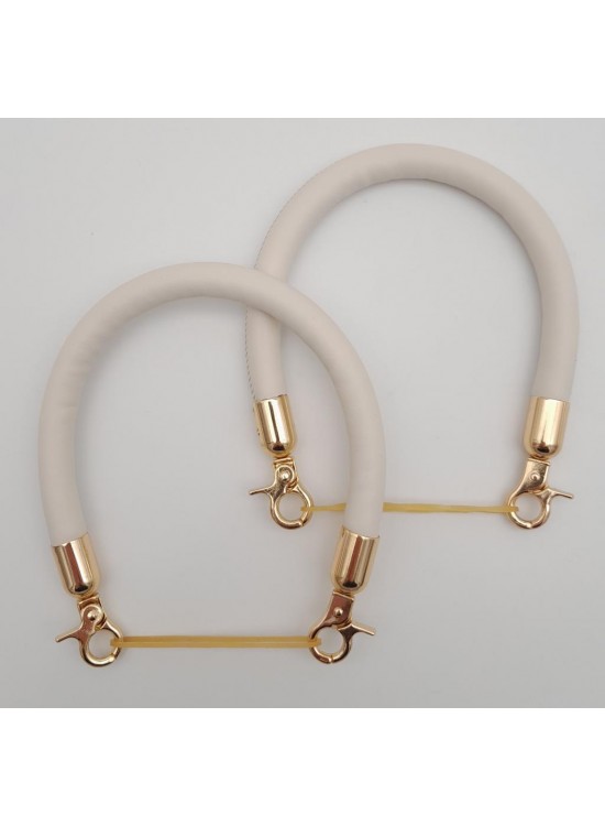 Çanta Aksesuar Çift Kısa Kordon Çanta Sapı Bej Renk Light Gold Metalli Çanta Aksesuar Çift Kısa Kordon Çanta Sapı Bej Renk Light Gold Metalli