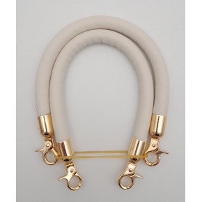 Çanta Aksesuar Çift Kısa Kordon Çanta Sapı Bej Renk Light Gold Metalli