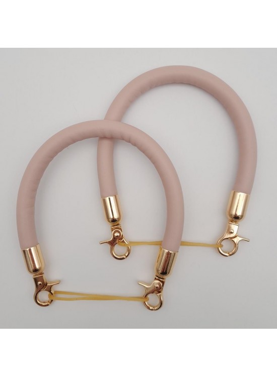 Çanta Aksesuar Çift Kısa Kordon Çanta Sapı Pudra Renk Light Gold Metalli