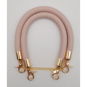 Çanta Aksesuar Çift Kısa Kordon Çanta Sapı Pudra Renk Light Gold Metalli