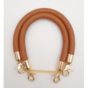 Çanta Aksesuar Çift Kısa Kordon Çanta Sapı Taba Renk Light Gold Metalli