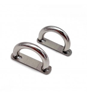 Çanta Aksesuar Çift Köprü Aparatı Gümüş Renk  Oval Model