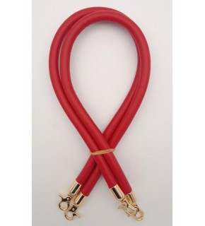 Çanta Aksesuar Çift Kordon Çanta Sapı Kırmızı Renk Light Gold Metalli