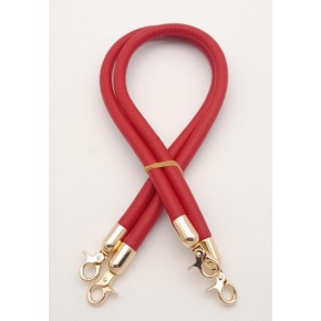 Çanta Aksesuar Çift Kordon Çanta Sapı Kırmızı Renk Light Gold Metalli
