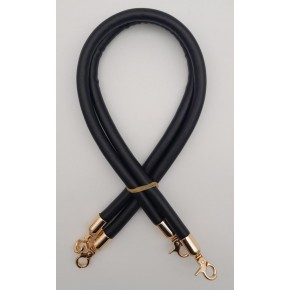 Çanta Aksesuar Çift Kordon Çanta Sapı Siyah Renk Light Gold Metalli