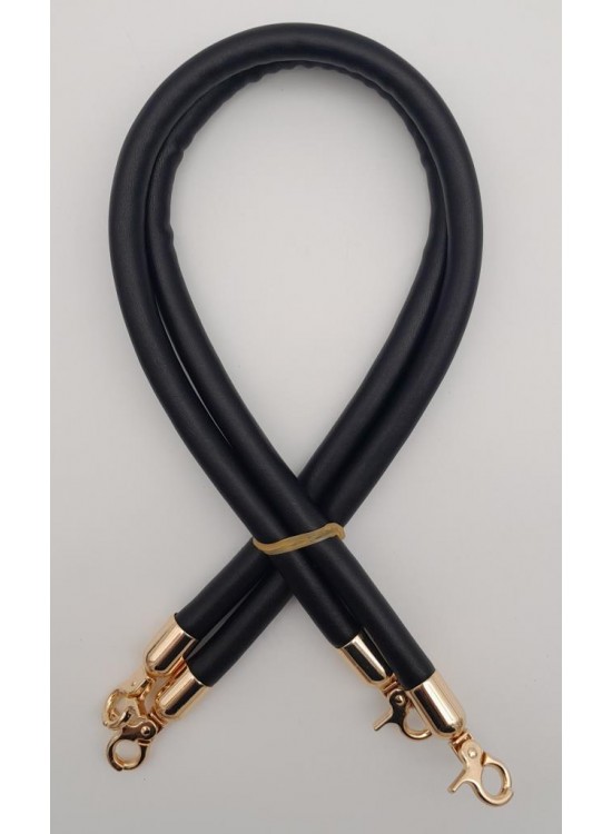 Çanta Aksesuar Çift Kordon Çanta Sapı Siyah Renk Light Gold Metalli Çanta Aksesuar Çift Kordon Çanta Sapı Siyah Renk Light Gold Metalli