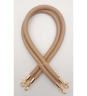 Çanta Aksesuar Çift Kordon Çanta Sapı Vizon Renk Light Gold Metalli