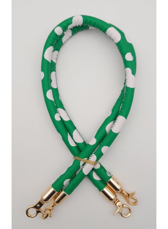Çanta Aksesuar Çift Kordon Çanta Sapı Yeşil Beyaz Leopar Light Gold Metalli Çanta Aksesuar Çift Kordon Çanta Sapı Yeşil Beyaz Leopar Light Gold Metalli