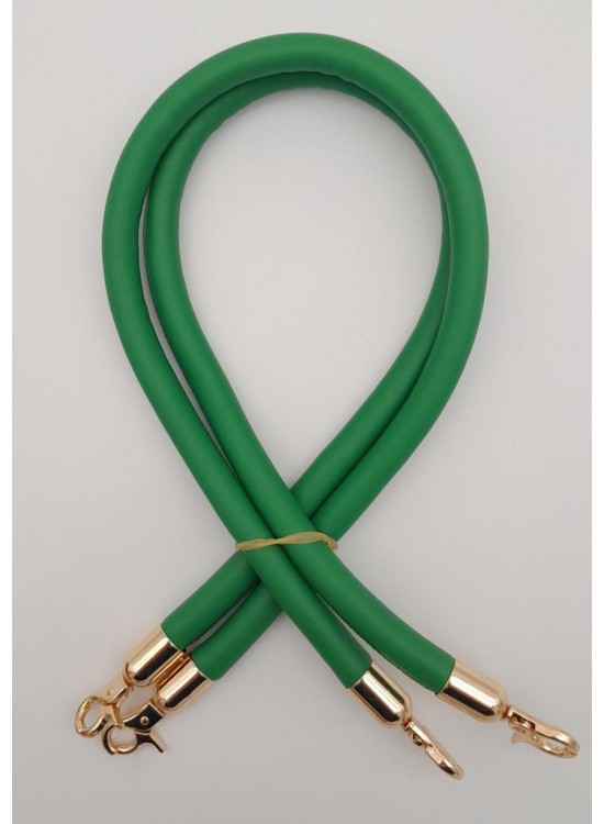 Çanta Aksesuar Çift Kordon Çanta Sapı Yeşil Renk Light Gold Metalli Çanta Aksesuar Çift Kordon Çanta Sapı Yeşil Renk Light Gold Metalli